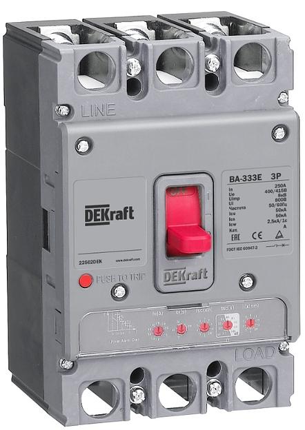 Силовой автоматический выключатель с электрон. расц. 3P 250А 50кА ВА-333E фото 1