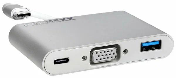 Разветвитель USB-C Palmexx 1порт. серебристый (PX/HUB-057) фото 1