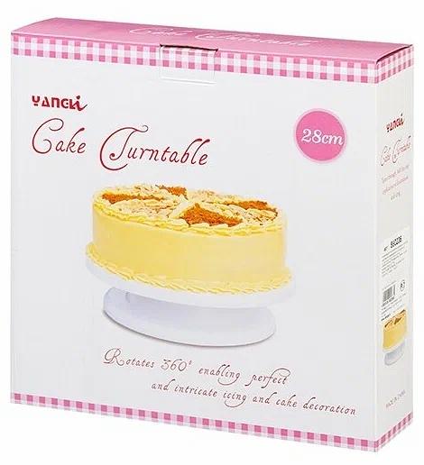Подставка для торта пластиковая вращающаяся 28 см RA-6197 фото 6