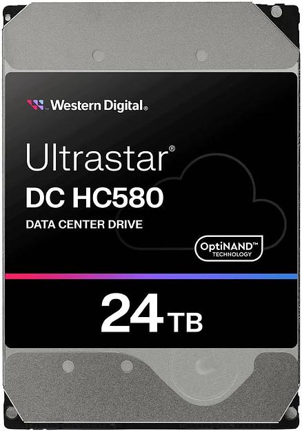 Жесткий диск WD SATA-III 24TB WUH722424ALE6L4 Server Ultrastar DC HC580 (7200rpm) 512Mb 3.5" фото 1