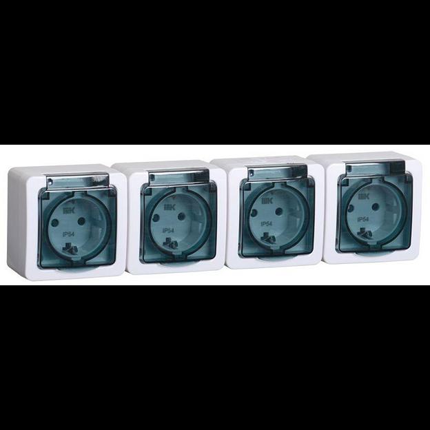 Iek ERMP42-K03-16-54-EC РСб24-3-ГПБд роз 4м с з/к о/у IP54 (дымчатый) ГЕРМЕС PLUS фото 1