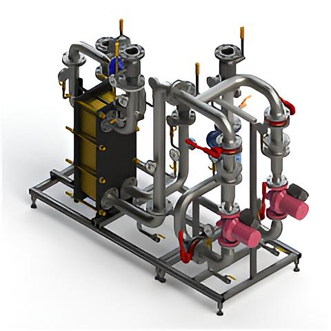 Блочный тепловой пункт Модуль «Отопление-вентиляция с независимым присоединением» фото 1