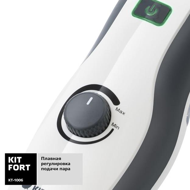 Швабра паровая Kitfort КТ-1006 1500Вт белый фото 5