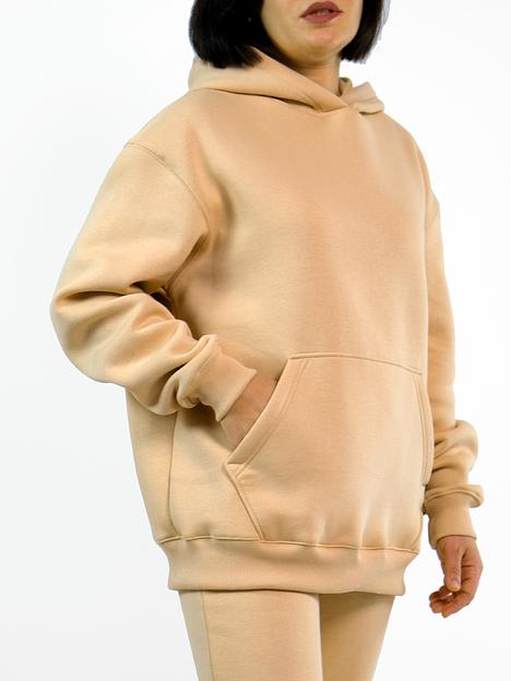 Худи женский с начесом oversize, Mirom, Бежевый, опт фото 1
