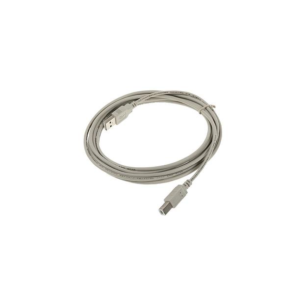 Кабель USB2.0 USB A(m) - USB B(m), 3м, серый фото 1