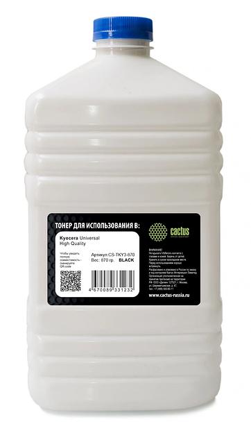 Тонер Cactus CS-TKY3-870 черный флакон 870гр. для принтера Kyocera Universal TK-410/420/435/440/450/475/4105/4145 фото 1