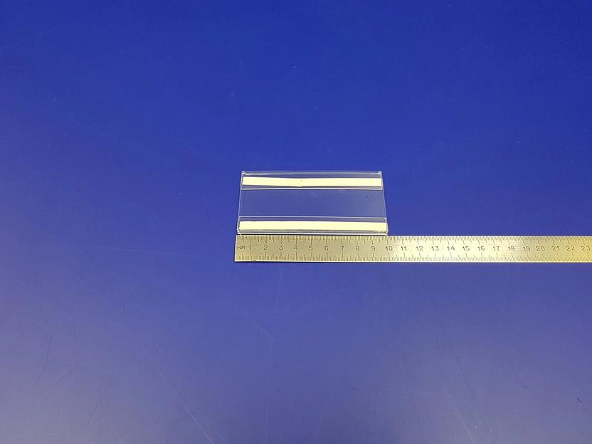 Карман пластиковый для витрин и стеллажей.(100х50мм.) фото 1