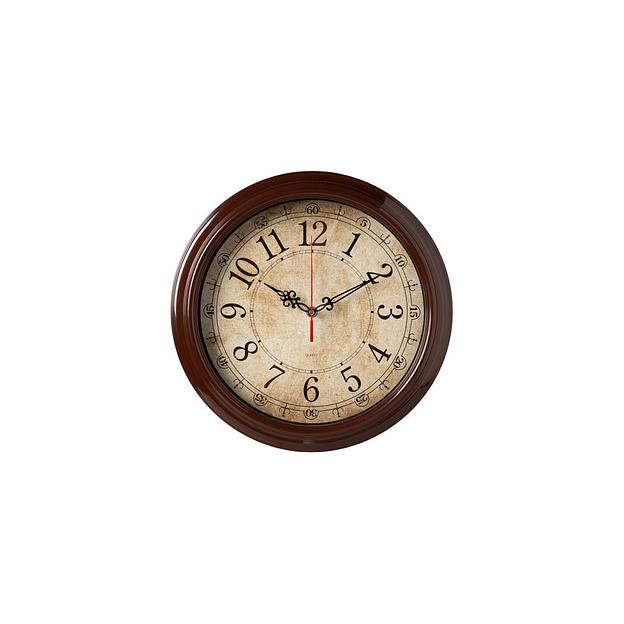 Настенные часы Бюрократ WallC-R77P, аналоговые, коричневый фото 1