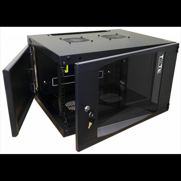 Шкаф коммутационный Lanmaster Next (TWT-CBWNG-18U-6X6-BK) 18U 550x600мм пер.дв.стекл 60кг черный фото 1