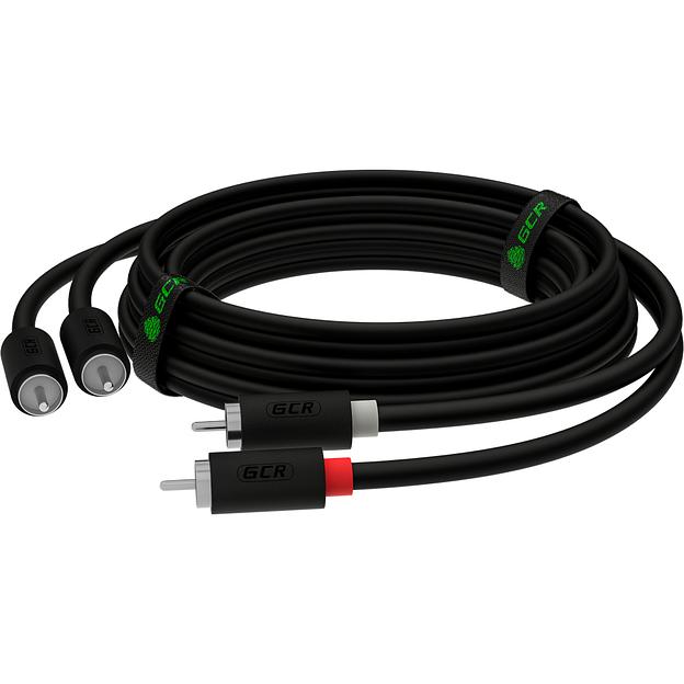 GCR Кабель 5.0m аудио 2 х RCA / 2 х RCA, черный (GCR-54131) фото 4