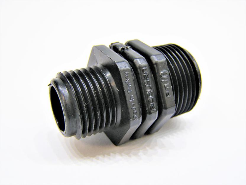 Ниппель ПНД 1x1 1/4 с наружной резьбой фото 1