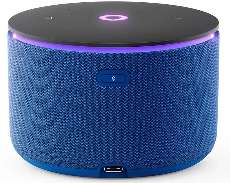Умная колонка Яндекс Станция Мини 3 Про с Алисой, Zigbee, синий, YNDX-00059BLU фото 3