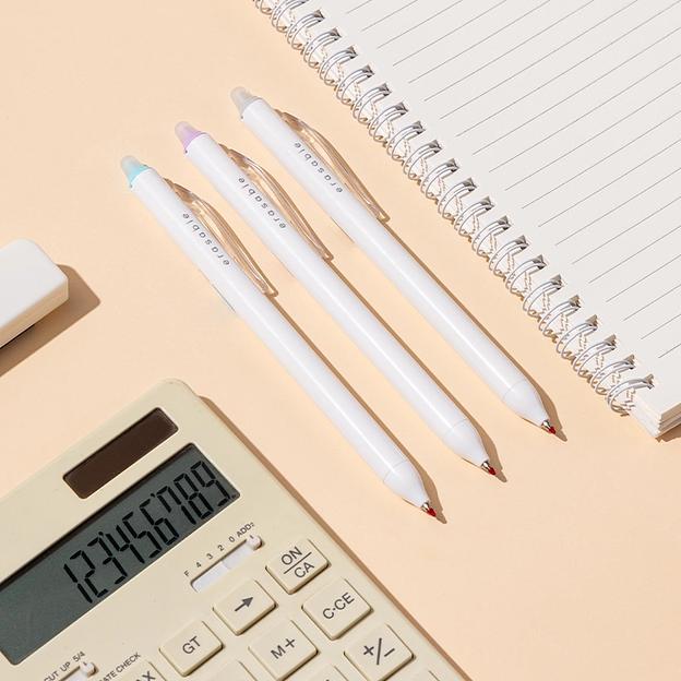 Ручка гелев. Deli EG160-BL белый d=0.5мм гол. черн. кругл. стираемая фото 2