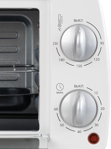 Мини-печь Galaxy Line GL 2626 10л. 1000Вт белый фото 4