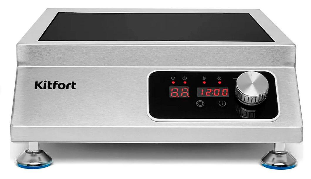 Плита Индукционная Kitfort КТ-143 серебристый/черный стеклокерамика (настольная) фото 2