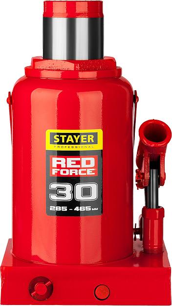 STAYER RED FORCE, 30 т, 285 - 465 мм, бутылочный гидравлический домкрат, Professional (43160-30) фото 3
