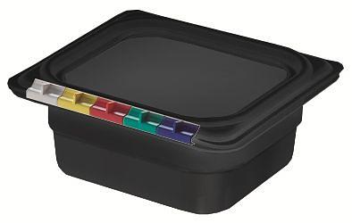 Гастроемкость 1/6 h=65 мм. 1 л. п/п черная /1/14/ фото 1