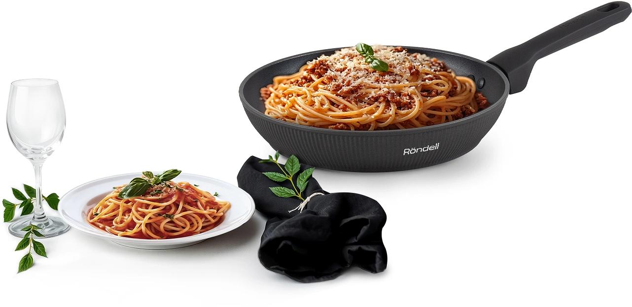Сковорода Rondell Shell RDA-1926 круглая 26см покрытие: Xylan Plus ручка несъемная (без крышки) темно-серый фото 5