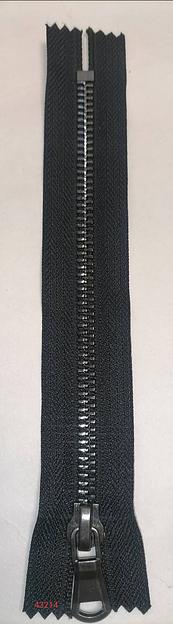 Молния джинсовая №8 темн. никель зуб 20см.Черный фото 1