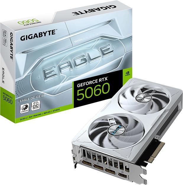 Видеокарта Gigabyte PCI-E 5.0 GV-N5060EAGLEOC ICE-8GD 1.0 NVIDIA GeForce RTX 5060 8Gb 128bit GDDR7 3840/28000 Без Видеовыходов HDMIx1 DPx3 HDCP Ret фото 10