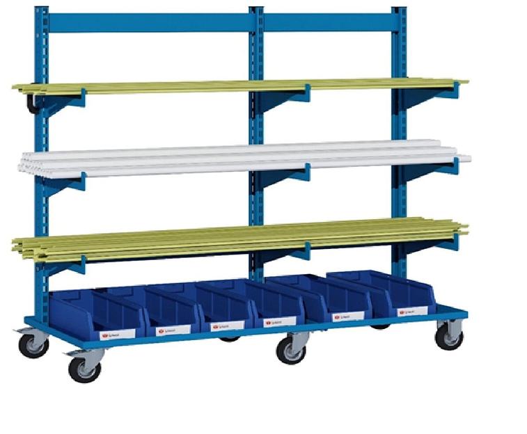 Тележка подкатная 1626х1740, односторонняя, двухсекционная, 4 уровня фото 1