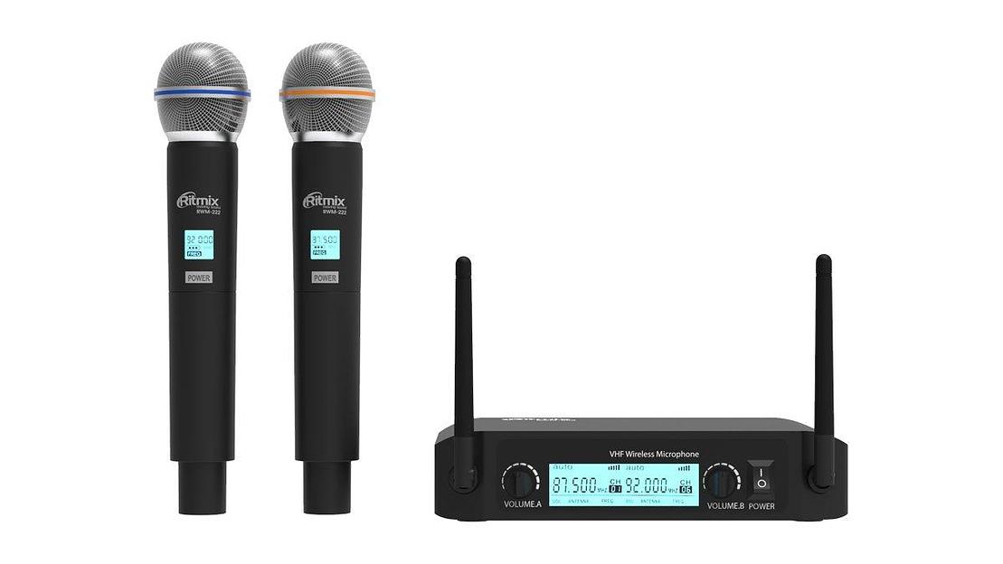 Микрофонная беспроводная система Ritmix RWM-222 фото 1