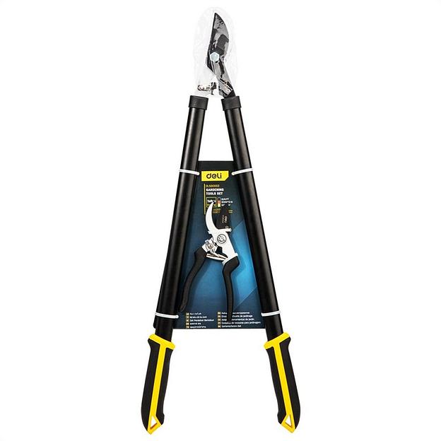 Набор сучкорез + секатор Deli DL580002 лезвия с тефлоновым покрытием, длина 75/21 см, макс. диаметр реза 30/15 мм, сталь 55С фото 3
