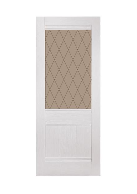 Межкомнатная дверь ПРИМА со стеклом Белая фото 1