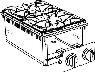Плита газовая 2 конфорочная 700 серии Apach Chef Line Sldi7Rg4 встраиваемая фото 1