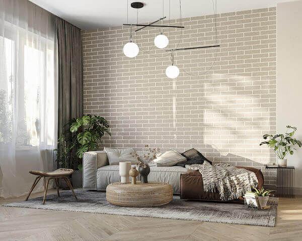 Декоративное покрытие АМК кирпич №001 белый с песчаной крошкой ОПТ фото 7