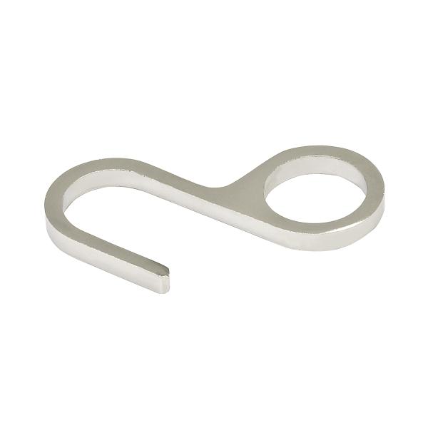 Крючок для рейлинга одинарный (петля), хром фото 1