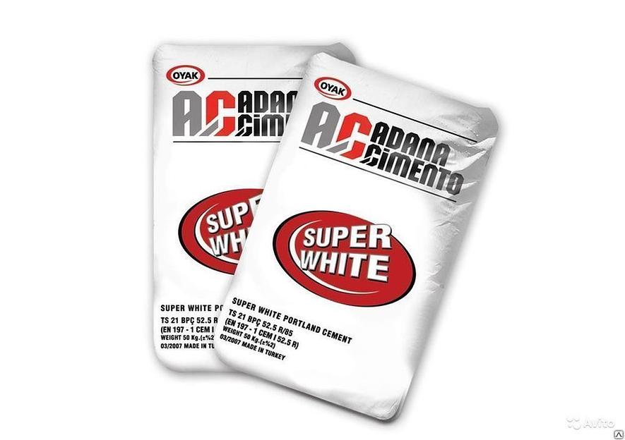 Цемент Супербелый М600 СЕМ52,5R (Белый) Турция фото 1