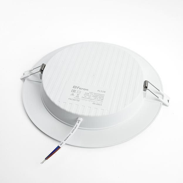 Светильник светодиодный ДВО-24w 4000K 2160Лм slim белый Feron.ONE фото 2