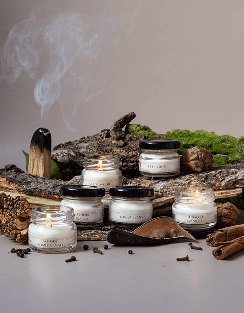 Подарочный набор ароматических свечей 6 minis «Древесный» ОПТ фото 5