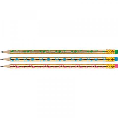 Набор простых карандашей, 3 шт, HB, с ластиком, заточенные, ассорти, Centrum фото 1