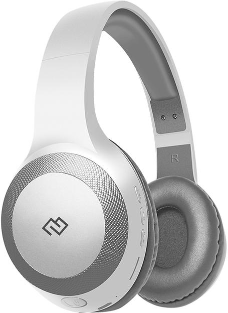 Гарнитура накладные Digma BT-15 белый/серый беспроводные bluetooth оголовье (BT-15W) фото 1
