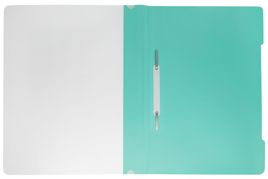 Папка-скоросшиватель Бюрократ Pastel -PSLAST/GRN A4 прозрач.верх.лист пластик мятный 0.14/0.18 фото 2