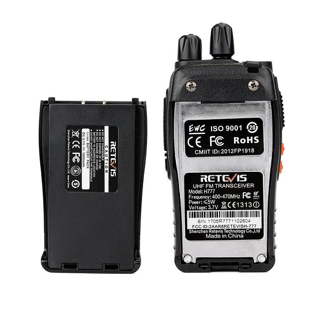 Рации Retevis R22777, черные, 2 шт фото 8