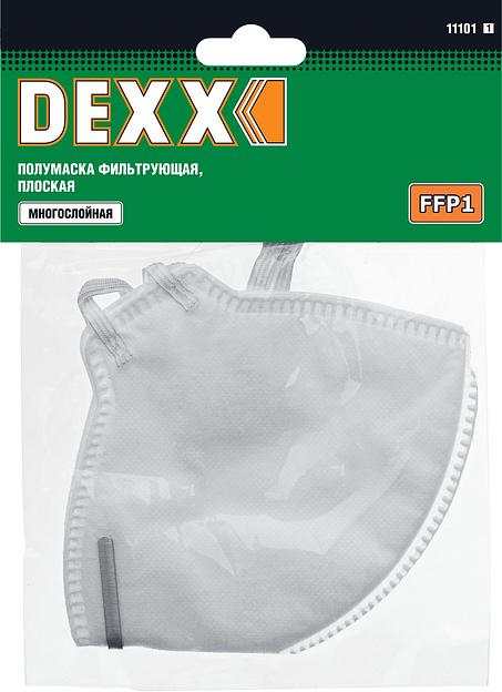 DEXX класс защиты FFP1, плоская, фильтрующая полумаска (11101) фото 2