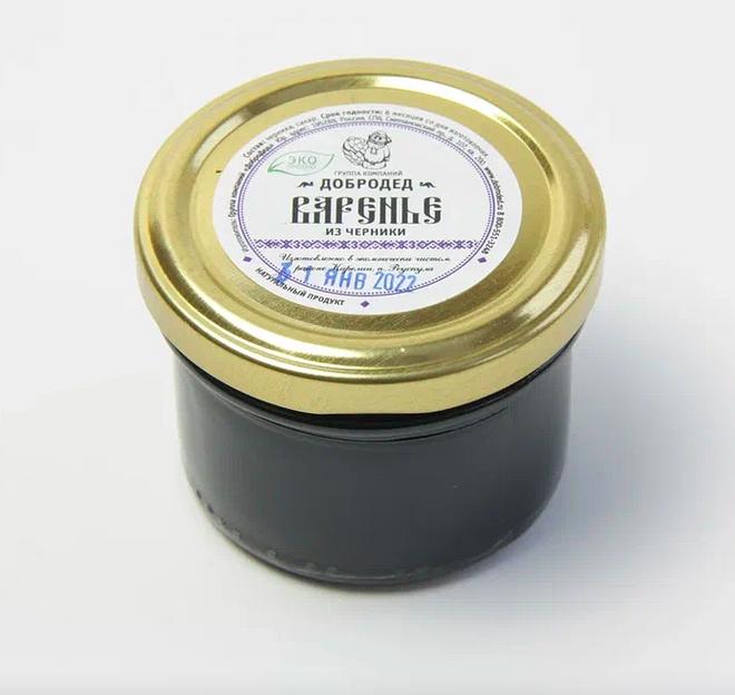 Варенье из Черники баночка 120 г/105 мл опт фото 1