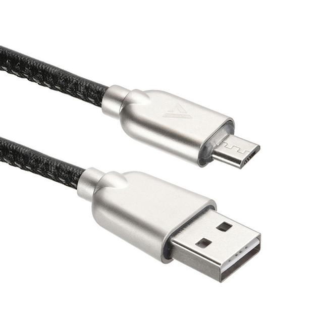 Кабели USB ACD USB кабель ACD-Allure MicroUSB; USB-A Кожа, 1м, черный (ACD-U926-M1B) фото 1