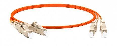 Hyperline FC-D2-50-LC/PR-LC/PR-H-3M-LSZH-OR (FC-50-LC-LC-PC-3M) Патч-корд волоконно-оптический (шнур) MM 50/125, LC-LC, 2.0 мм, duplex, LSZH, 3 м фото 1