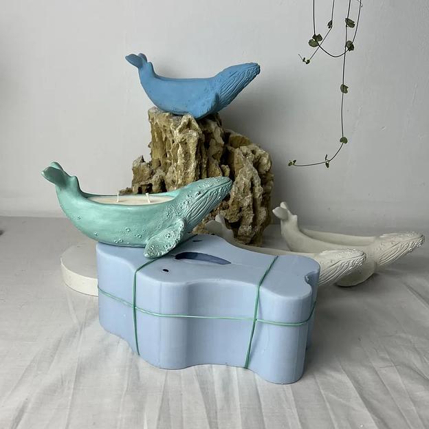 Силиконовый молд «Волшебный Кит» для гипса и бетона ОПТ фото 1