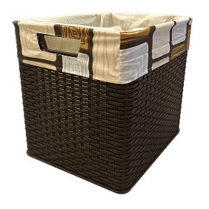 Корзина "УЮТ" с мешком КР-001 (38,5*32*35см) (бежевый) фото 1