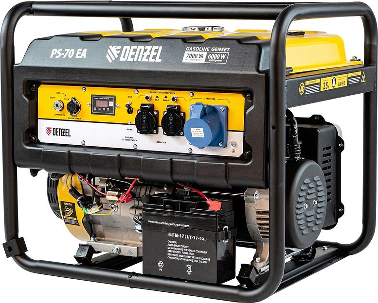 Генератор Denzel PS 70 EA 6кВт фото 2
