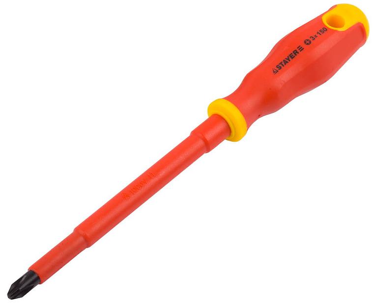 STAYER Electro, PH3 х 150 мм, диэлектрическая отвертка, Professional (25142-3-15) фото 1
