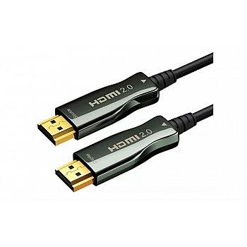 Wize AOC-HM-HM-20M Кабель HDMI, оптический, 20 м, 4K/60HZ, v.2.0, ARC, 19M/19M, черный, коробка фото 1