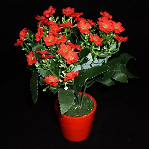 Букет искусственных цветов в горшке 536 фото 2