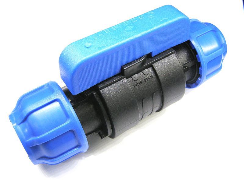 Кран шаровый ПНД 25x25 мм компрессионный фото 1