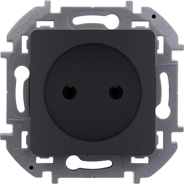 Legrand 673713 Розетка 2К - 16 А - 250 В~ - INSPIRIA - антрацит фото 1